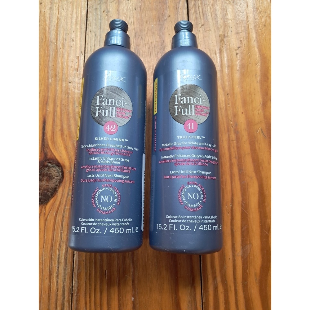Fanci-Full Rinse Instant Hair Color - 41 True Steel by Roux Set Of 2 J/1